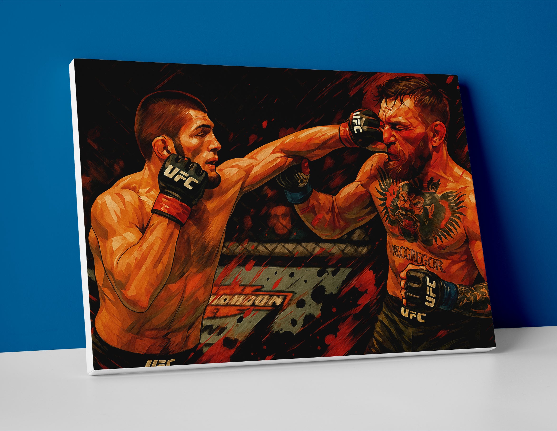 Khabib Nurmagomedov Painting Poster canvas wall art print artwork ufc decor